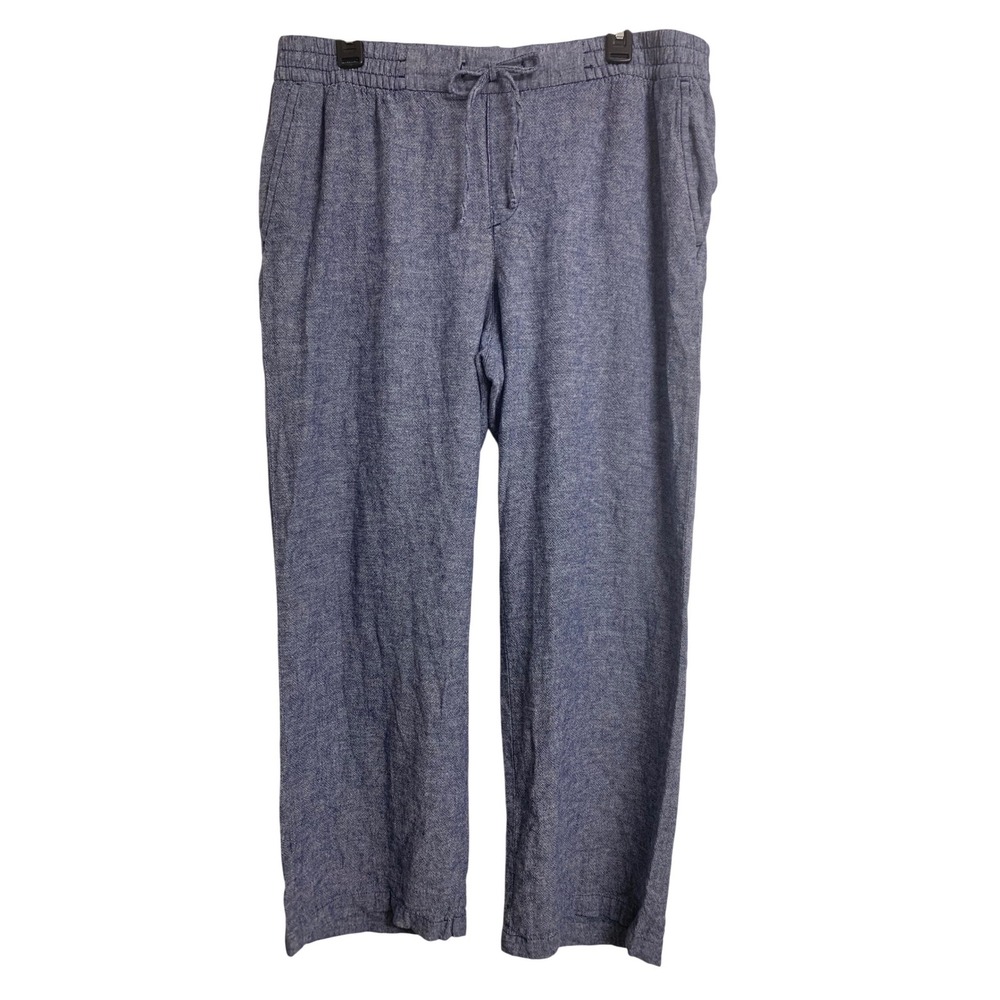 OLD NAVY ® Relaxed Drawstring Linen-Blend Pants - Blue